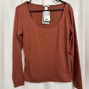 H&M Terracotta Long Sleeve Top